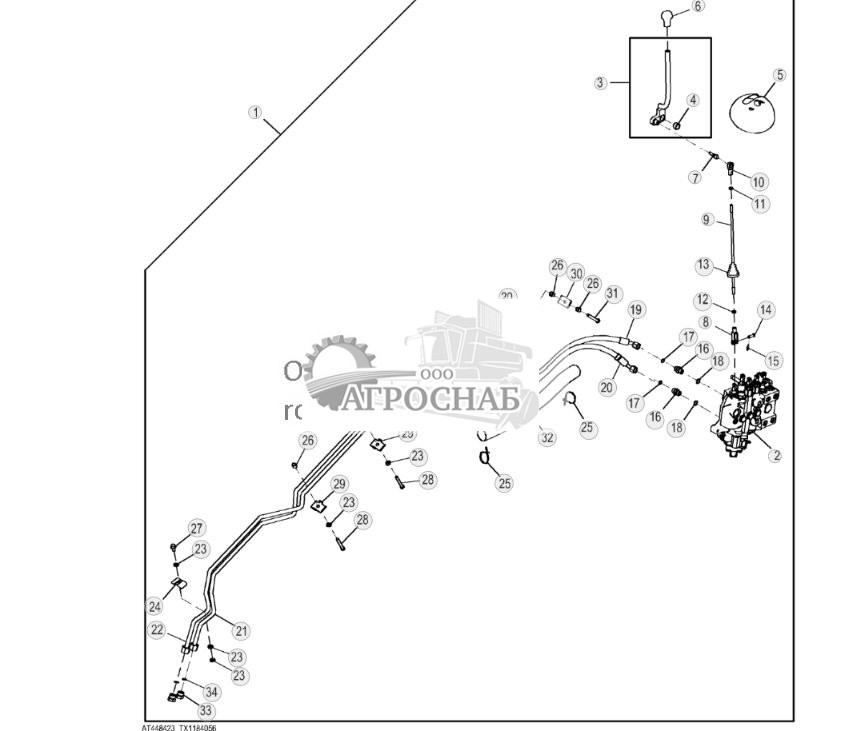 Комплект клапана управления вспомогательным оборудованием погрузчика ( - 292974) - ST821770 499.jpg